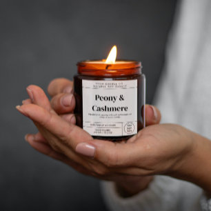 Minimal Candle Label Template Customisable Label