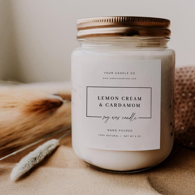 Minimal Candle Sticker Business Product Jar Label (Creator Uploaded)