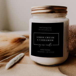 Minimal Candle Sticker Business Product Jar Label