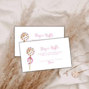 Minimal Candy Sweetheat Diaper Raffle Baby Shower Enclosure Card