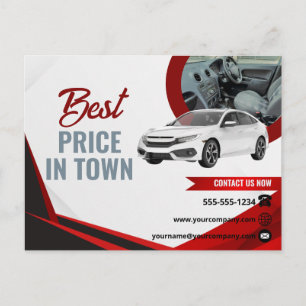 Minimal Car Detailer Marketing Postcard