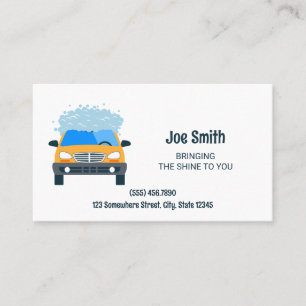 Minimal Car Washing Business Card