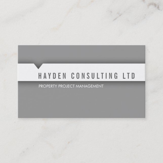 MINIMAL CARD simple modern bold silver grey (Front)