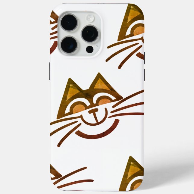 Minimal Cat design iPhone / iPad case (Back)