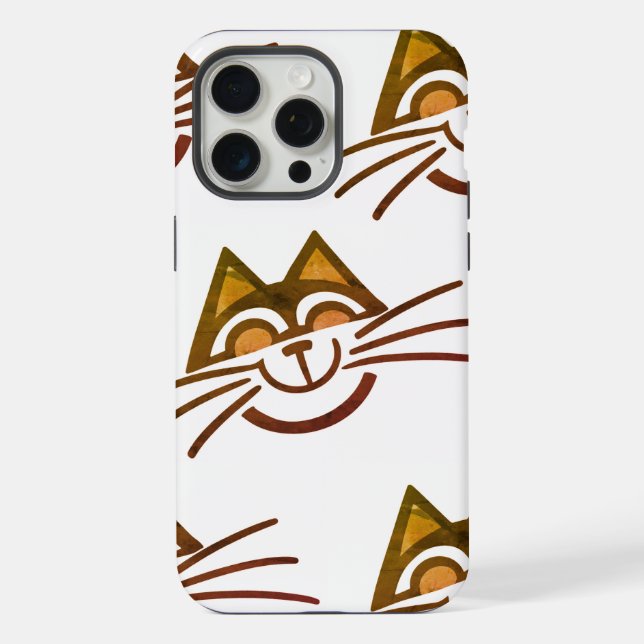 Minimal Cat design iPhone / iPad case (Back)