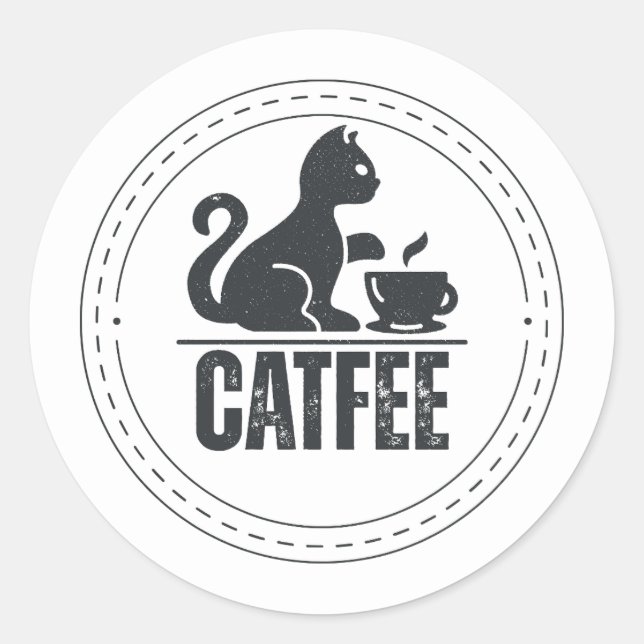 Minimal Cat Lover Sticker | stay pawsitive (Front)