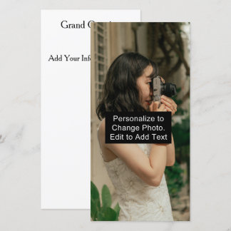 Minimal Celebrate Event Thank You Photo Text Card