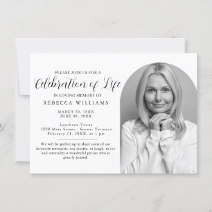 Minimal Celebration of Life Invitations