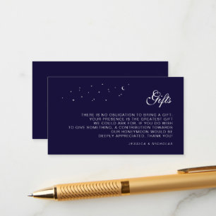 Minimal Celestial Gift & Honeymoon Fund Wedding Enclosure Card
