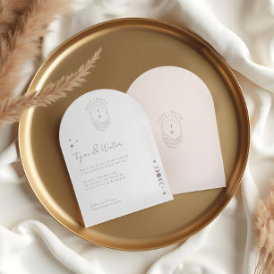 Minimal Celestial Holistic Boho Moon & Stars Arch Invitation