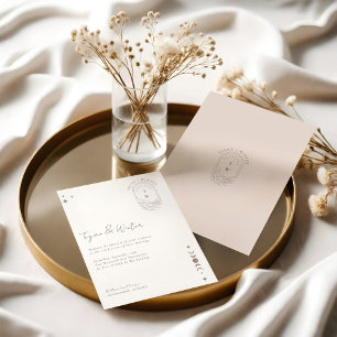 Minimal Celestial Holistic Moon & Stars Monogram Invitation