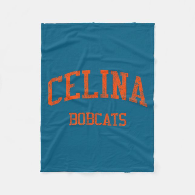 Minimal Celina High School Hs Tx Fleece Blanket (Front)