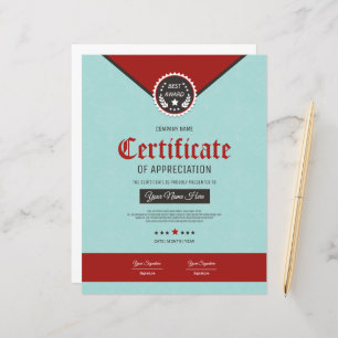 Minimal Certificate Template - Elegant & Simple
