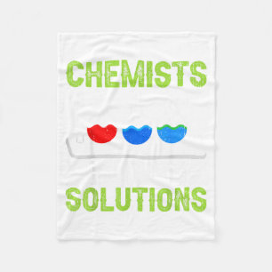 Minimal Chemists All Solutions Chemistry Lab Fleece Blanket