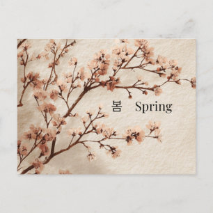 Minimal Cherry Blossom Spring Postcard