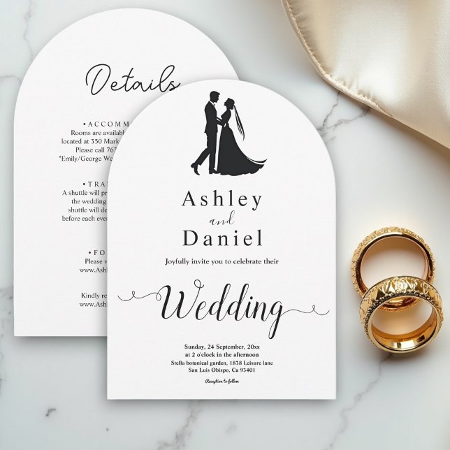 Minimal Chic | Black And White | Romantic Wedding Invitation (Creator Uploaded)