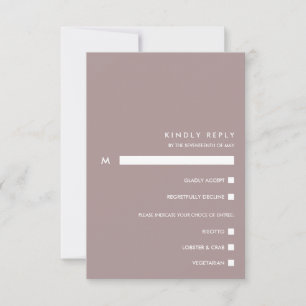 Minimal Chic Dusty Plum    RSVP Meal Choice