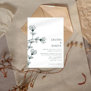 Minimal chic Elegant Wedding Invitation