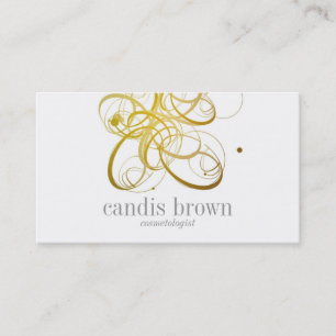 Minimal Chic Faux Gold Cosmetologist Business Card
