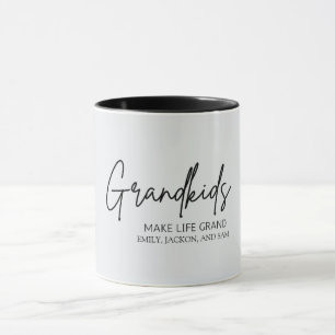 Minimal Chic Grandkids make life Grand Mug