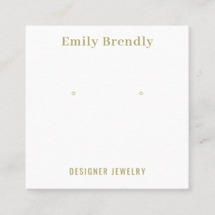 Minimal Chic Jewellery Earring Display Business Ca Square Business Card