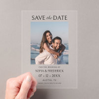 Minimal Chic Photo Wedding Save the Date Card