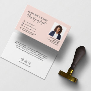 Minimal Chic Professional Photo Notary  Services  Business Card
