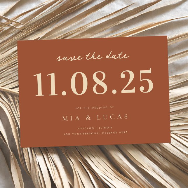 Minimal Chic Wedding Date Non-Photo Save The Date (Creator Uploaded)
