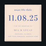 Minimal Chic Wedding Date Non-Photo Save The Date Magnet<br><div class="desc">Personalise this minimal chic design wedding save the date magnet with all of your details.</div>