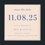 Minimal Chic Wedding Date Non-Photo Save The Date Magnet<br><div class="desc">Personalise this minimal chic design wedding save the date magnet with all of your details.</div>