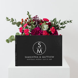 Minimal Chic Wedding Monogram Bride and Groom Guest Book