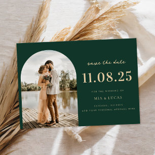 Minimal Chic Wedding Photo Save The Date