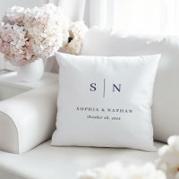 Minimal Chic White and Purple | Wedding Monogram
