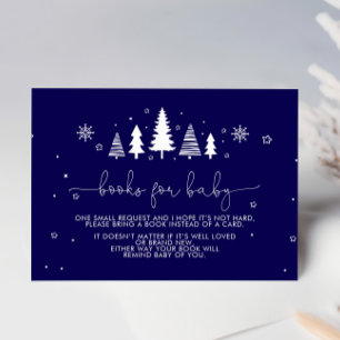 Minimal Christmas Baby Shower Book for Baby Card
