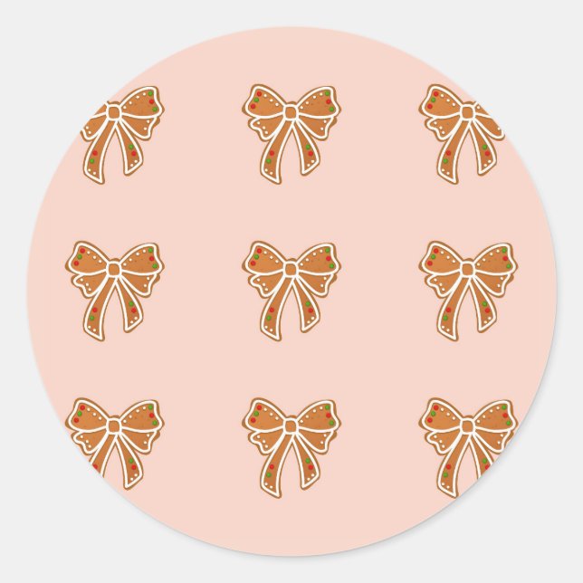 Minimal Christmas Cookies Classic Round Sticker (Front)