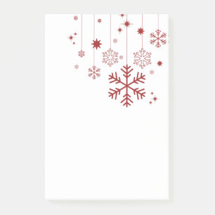 Minimal Christmas design with snowflakes Post-it Notes