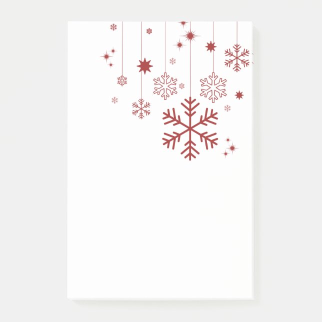 Minimal Christmas design with snowflakes Post-it Notes (Front)