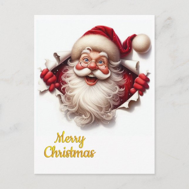 Minimal Christmas Postcard | Line Art  | KalirARTS (Front)