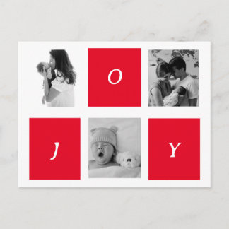 Minimal Christmas | Simple Black and White Photo Postcard