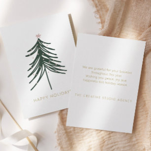 Minimal Christmas Tree Business Holiday Card