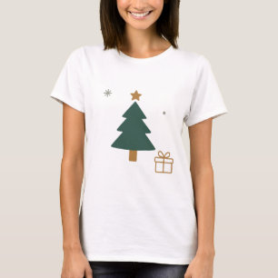 Minimal Christmas Tree – Simple Holiday Design T-Shirt