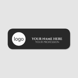 Minimal Circle Logo Emblem custom logo name Tag