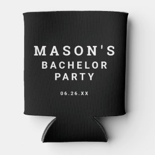 Minimal Classic Bachelor Party Can Cooler