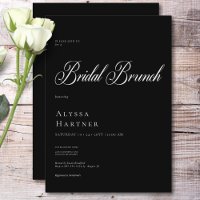 Minimal Classic Black & White Bridal Brunch