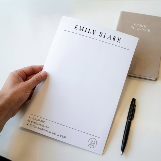 Minimal Classic Business With Logo Custom Letterhead (Creator Uploaded)