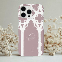 Minimal Classic Chic Gothic Arches Typography Pink
