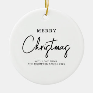 Minimal Classic Christmas Holiday Ceramic Tree Decoration