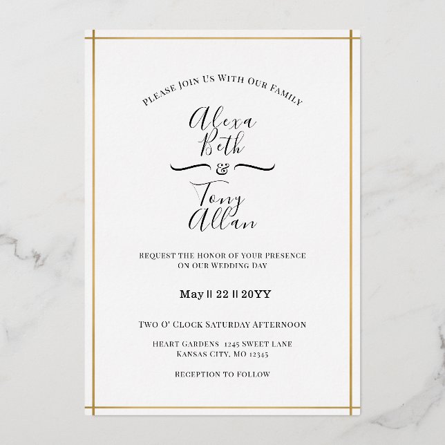 MInimal Classic Custom Gold Foil (Front)