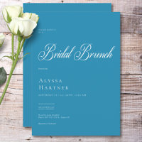 Minimal Classic French Blue & White Bridal Brunch