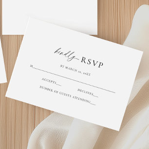 Minimal Classic Modern Elegant RSVP Card